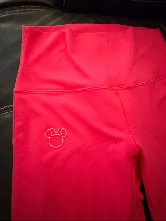 Disney Pants - Disney Red Girls Leggings with Embroidered Mickey Detail